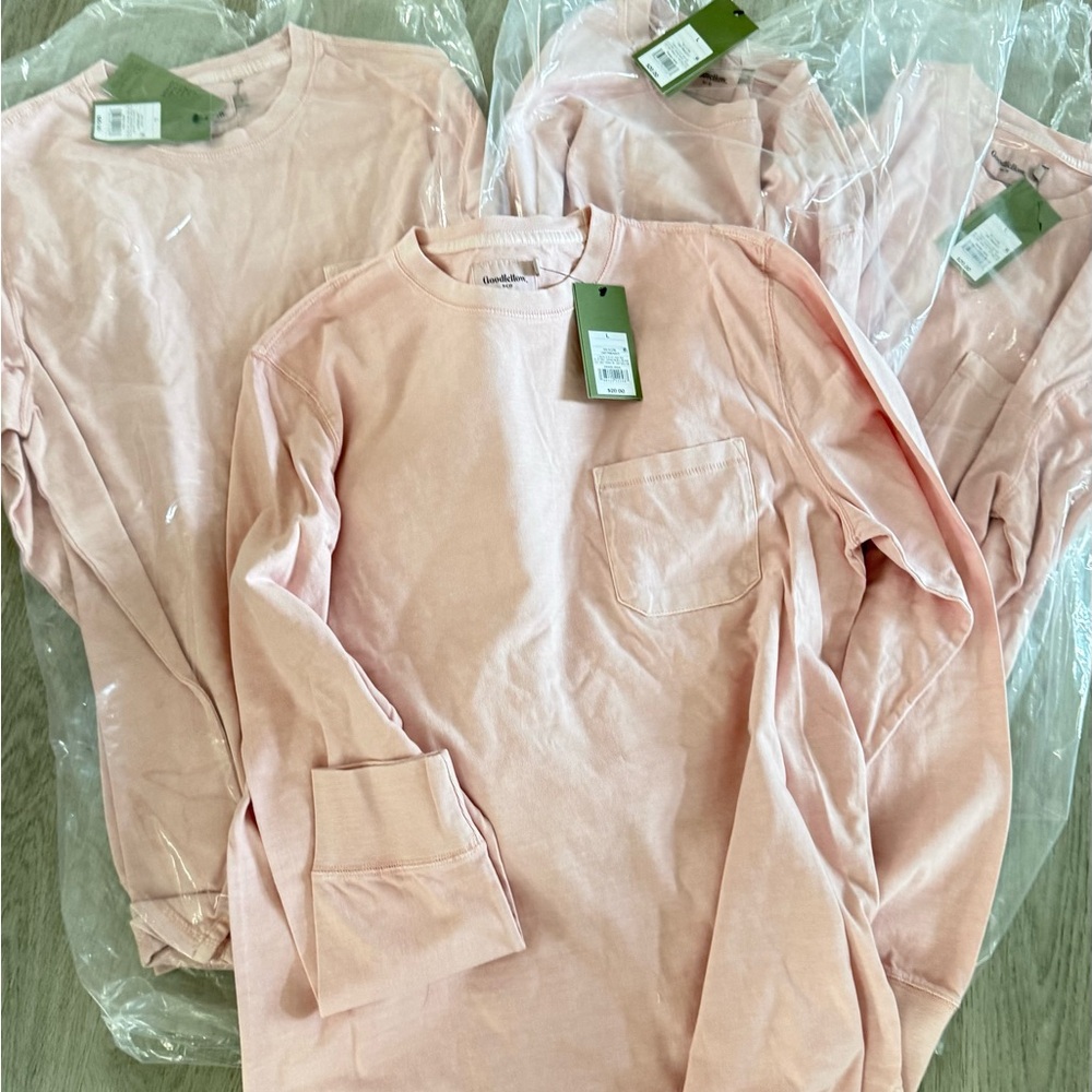 Adult Light Pink Long Sleeve Tee